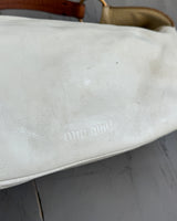 Miu Miu 2000's Cream Leather Shoulder Bag