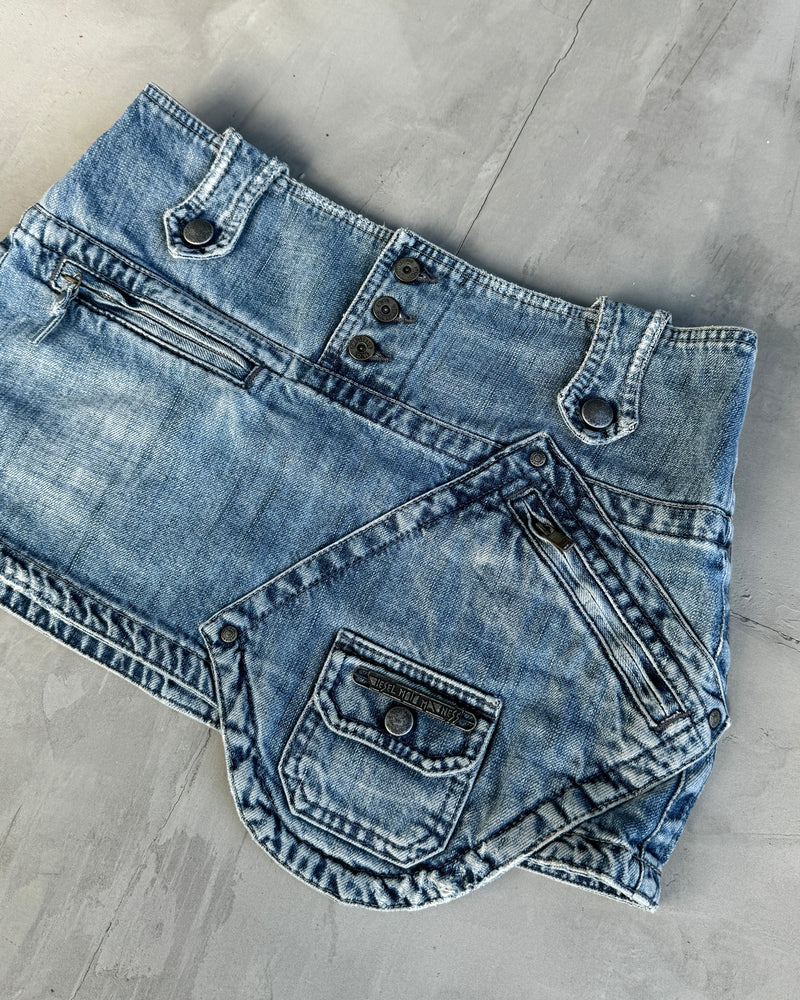 DIESEL 90'S OVERSIZED POCKET DENIM MINI SKIRT