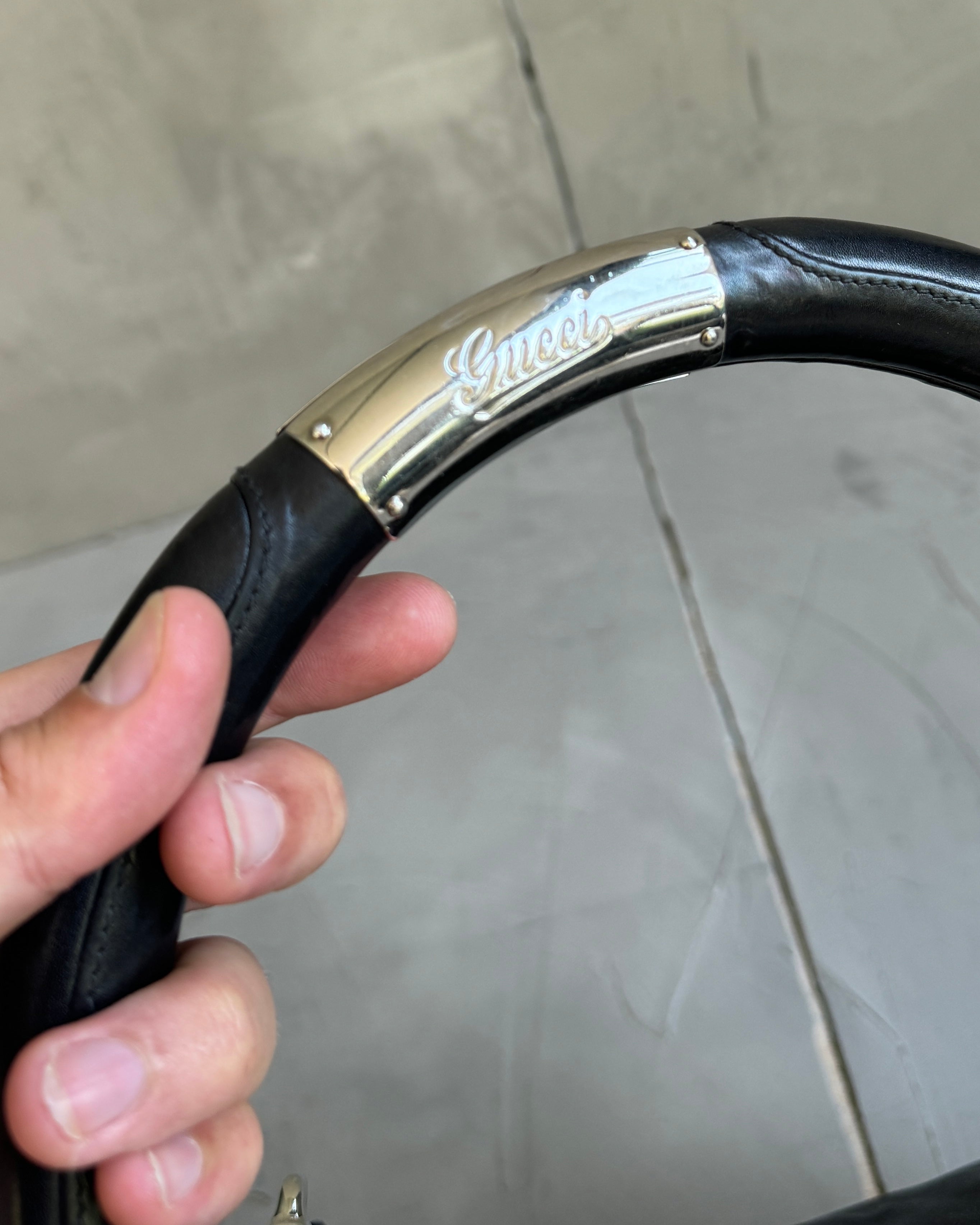 Gucci FW08 Indy Babushka Leather Shoulder Bag