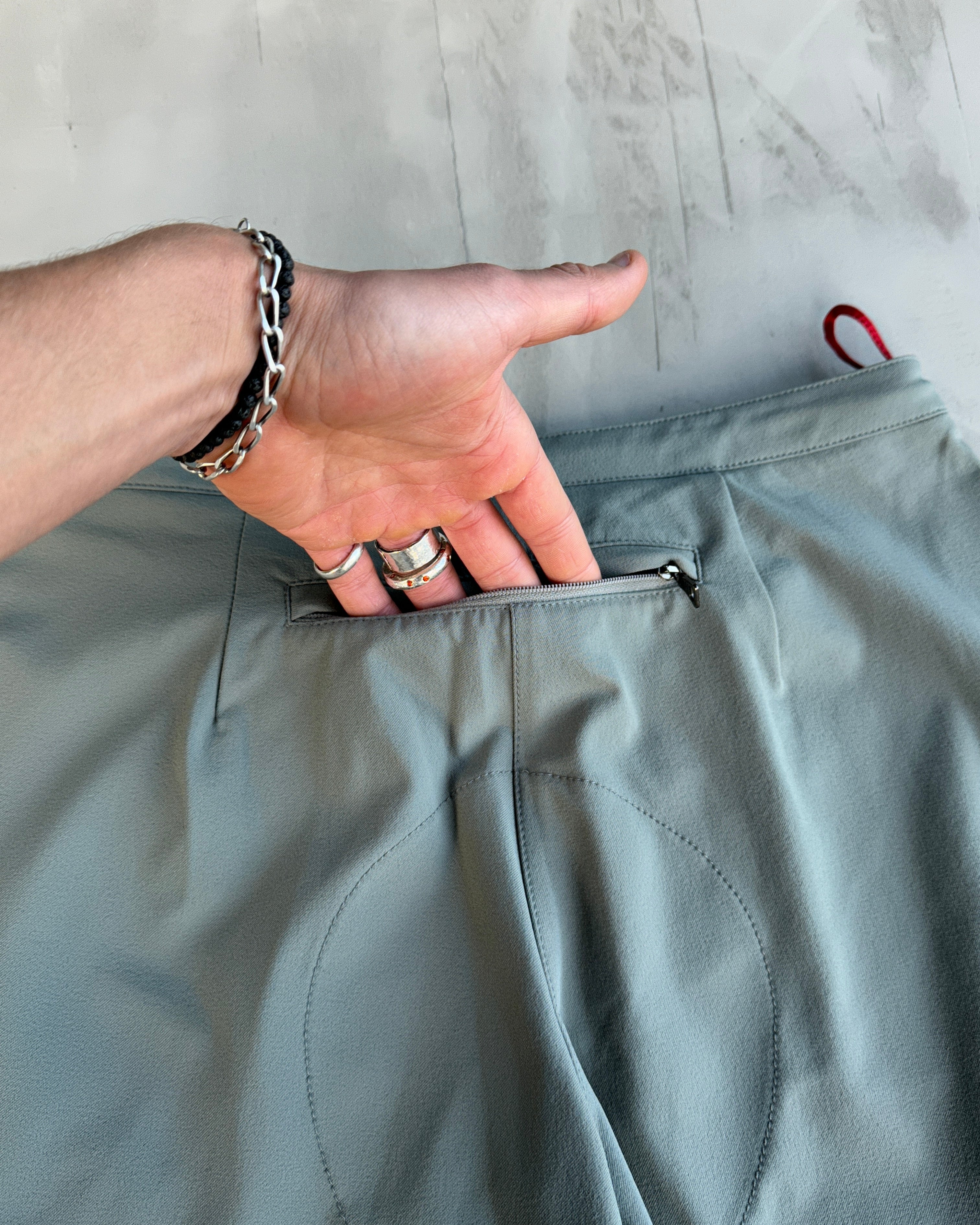 PRADA SPORT NYLON STRETCH TROUSERS - M