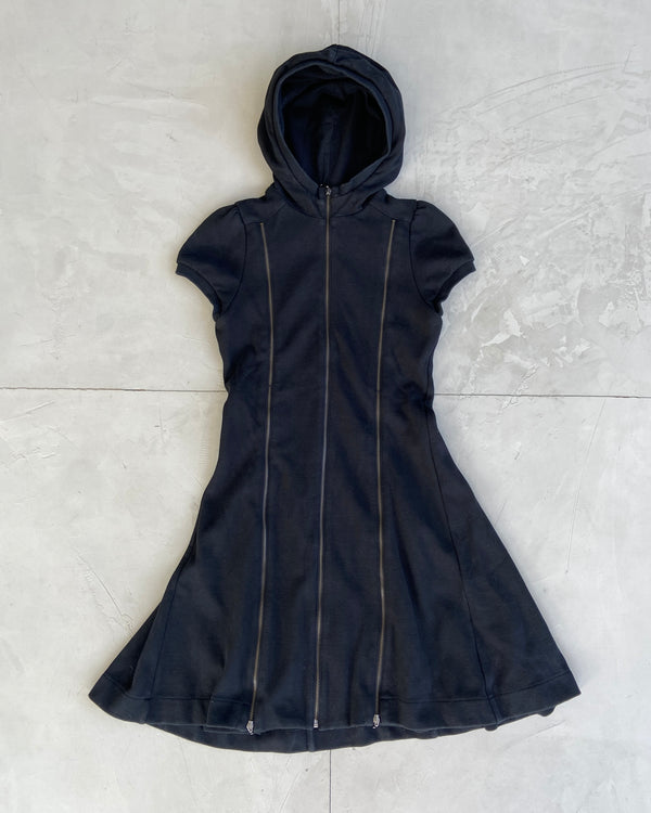 JUNIOR GAULTIER HOODED ZIPPER DRESS - XS/S