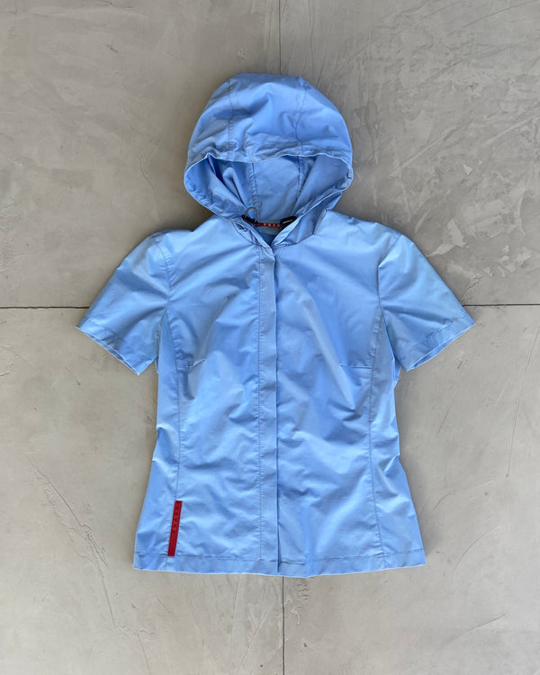 PRADA SPORT SS1999 HOODED ZIP-UP TOP - S