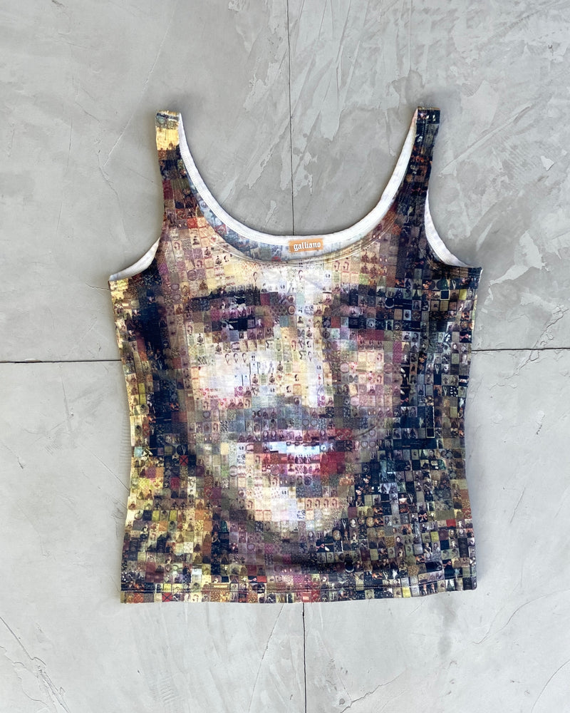 JOHN GALLIANO 'FACES' TANK TOP - M