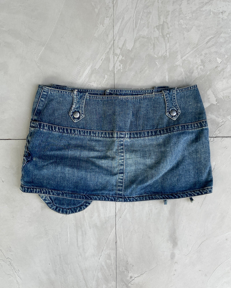 DIESEL 90'S DENIM OVERSIZED POCKET MINI SKIRT - M/L