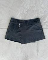 DIESEL LEATHER WRAP MINI SKIRT - S