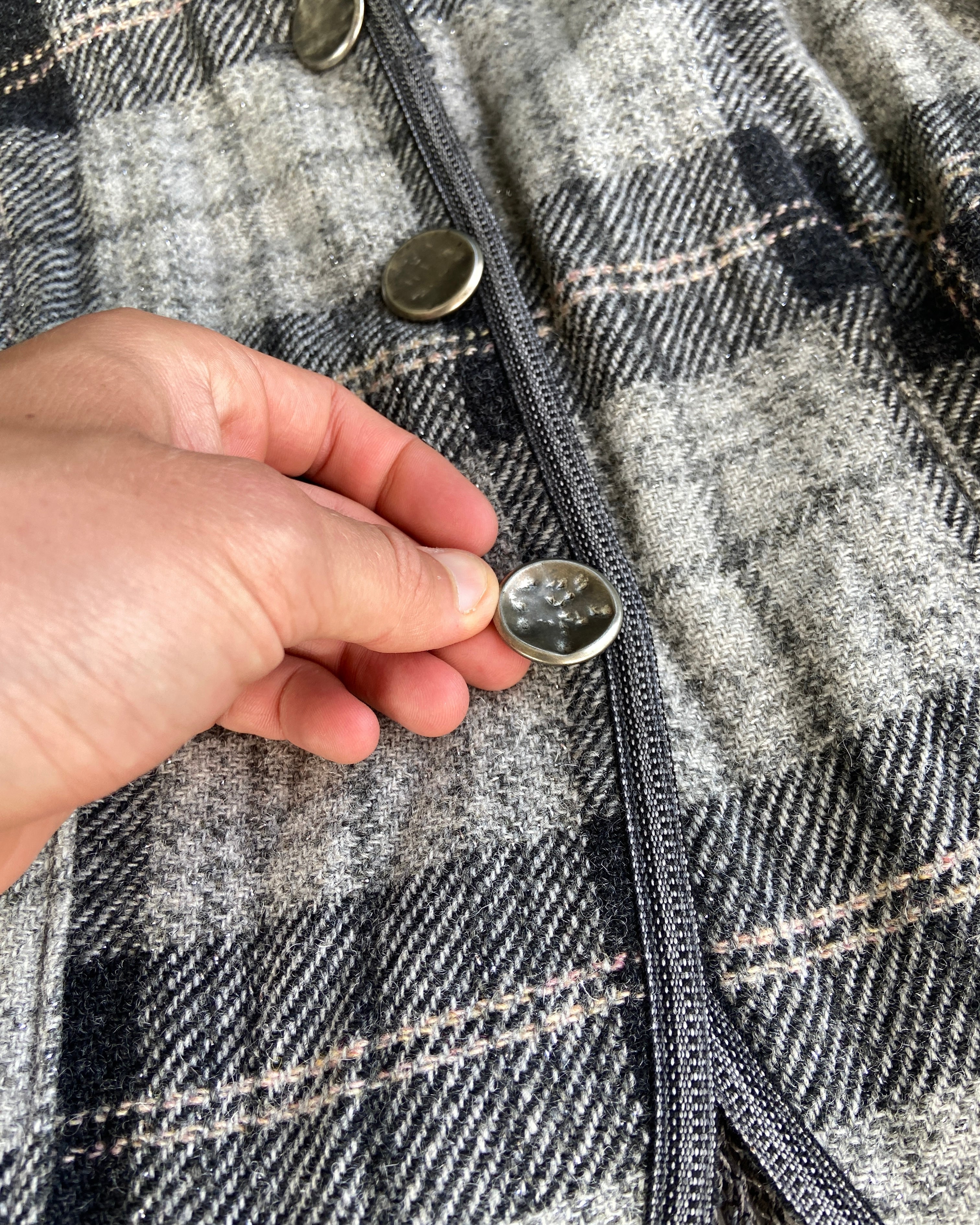 MARITHE FRANCOIS GIRBAUD MFG PLAID CHECK BLAZER - M