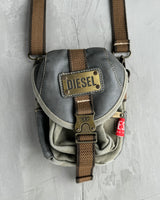 DIESEL LEATHER & CANVAS SIDE BAG