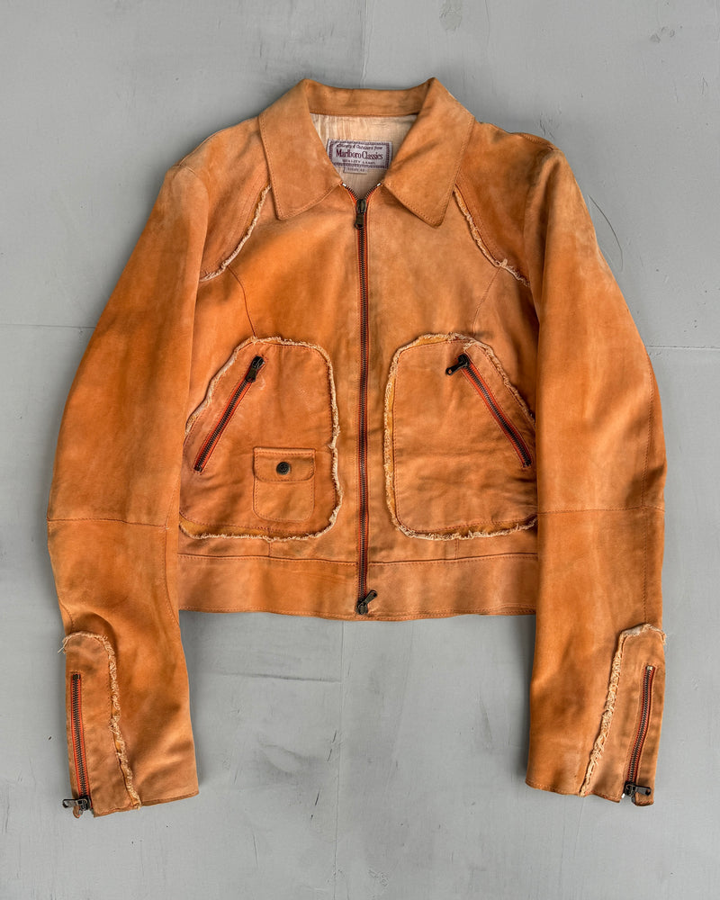 MARLBORO CLASSIC 1980'S SUEDE LEATHER JACKET - M