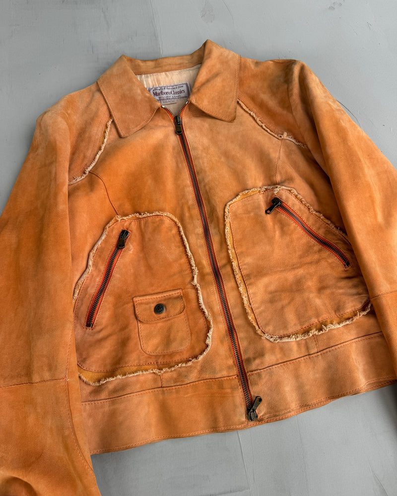 MARLBORO CLASSIC 1980'S SUEDE LEATHER JACKET - M