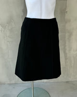 PRADA BLACK WOOL MIDI SKIRT - S