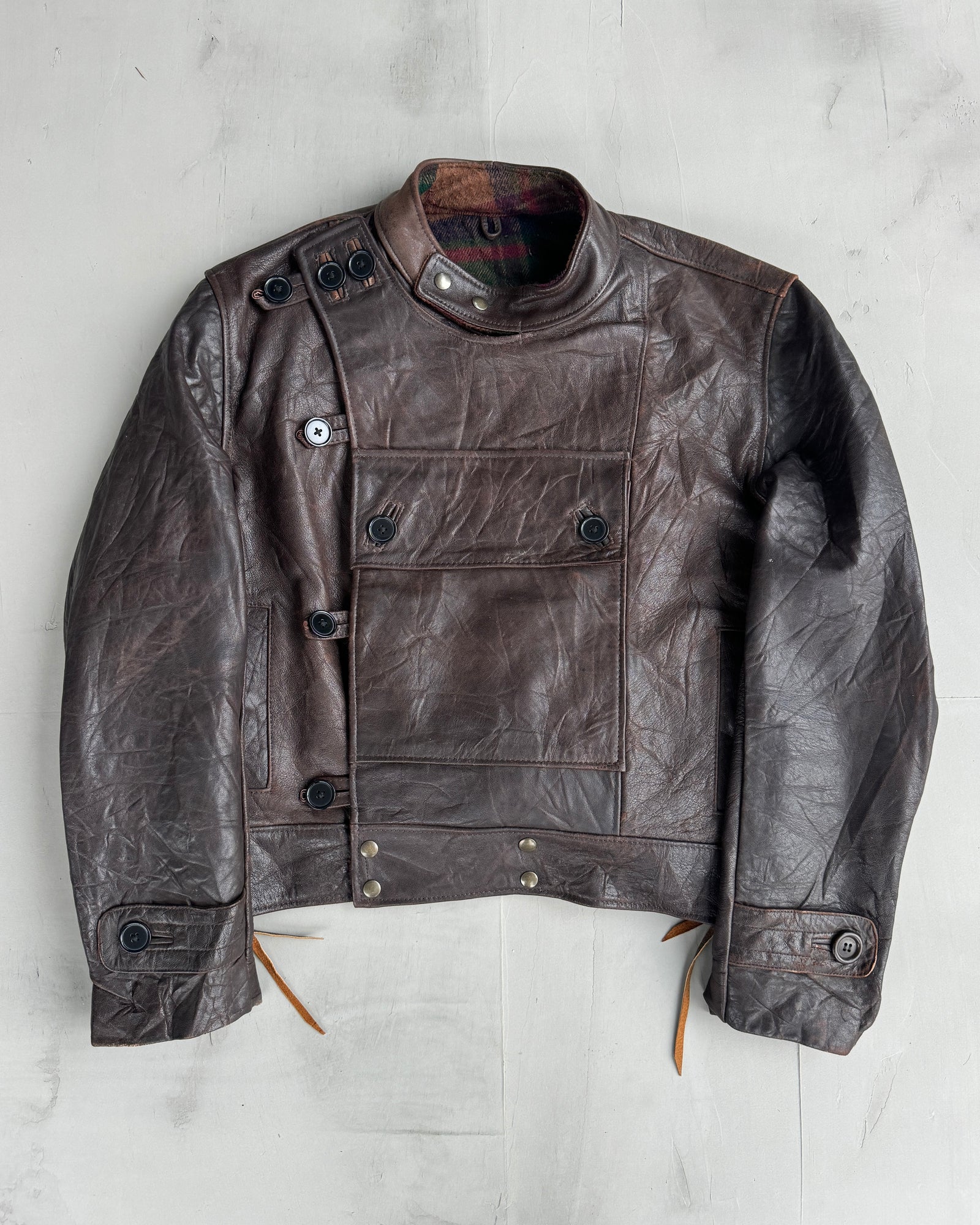ジャケット・アウター Swedish Army type Leather Motorcycle JKT Swedish Army type Leather Motorcycle JKT - メルカリ