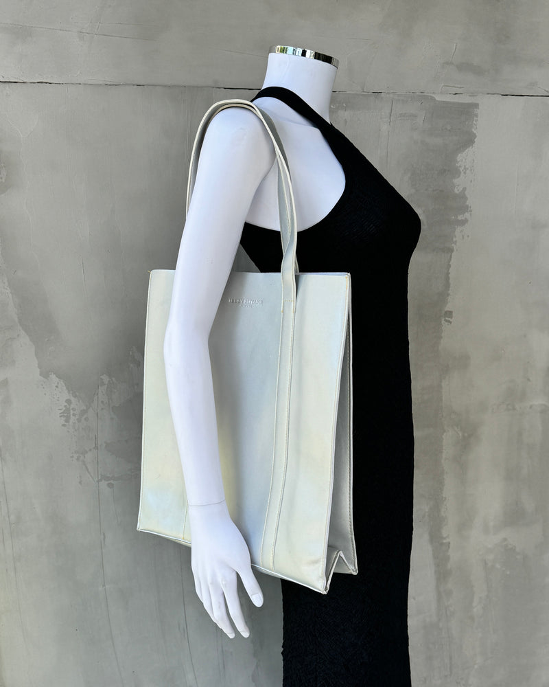 ISSEY MIYAKE PARFUMS SILVER TOTE BAG