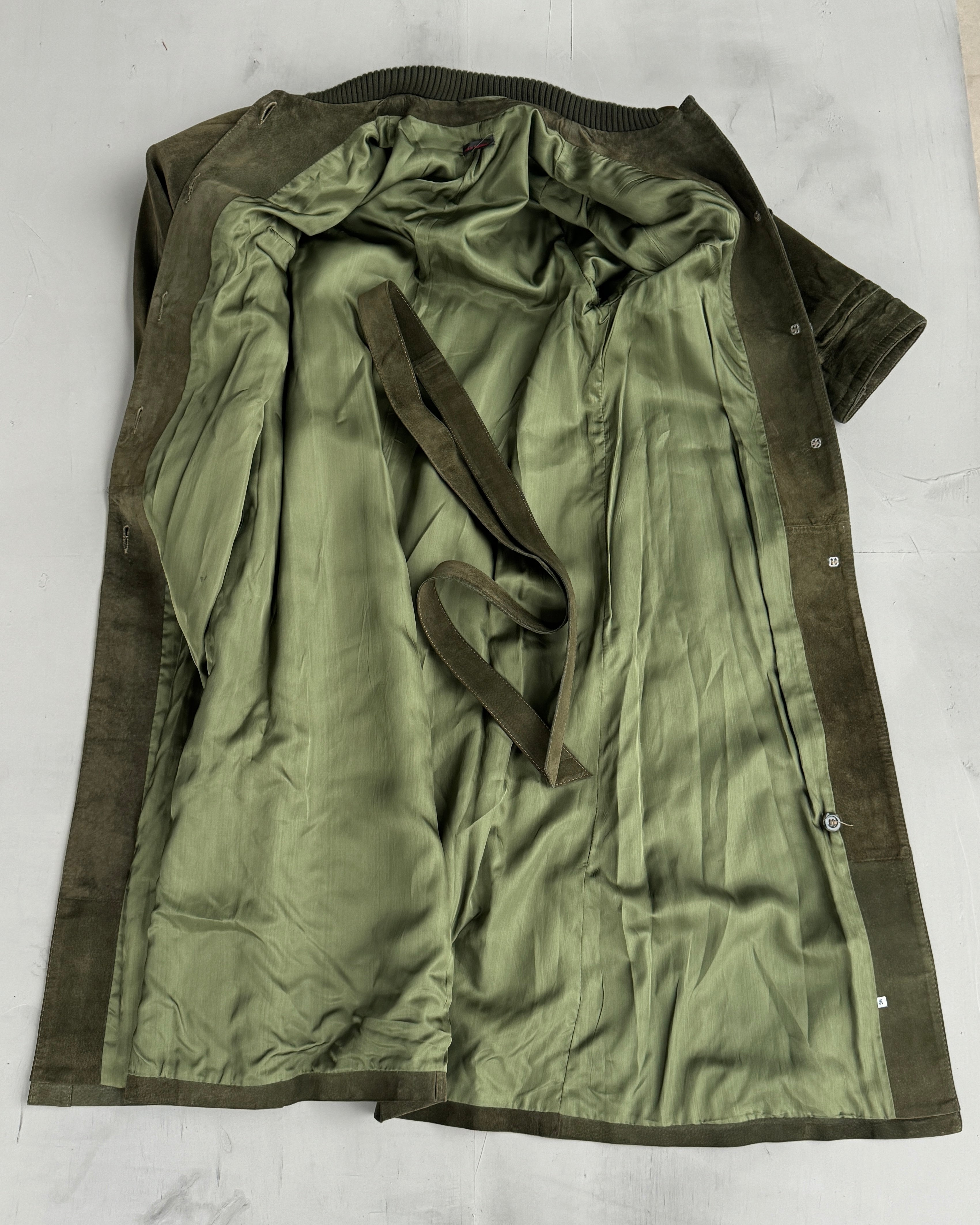 70'S SUEDE KNIT COLLAR LONG COAT