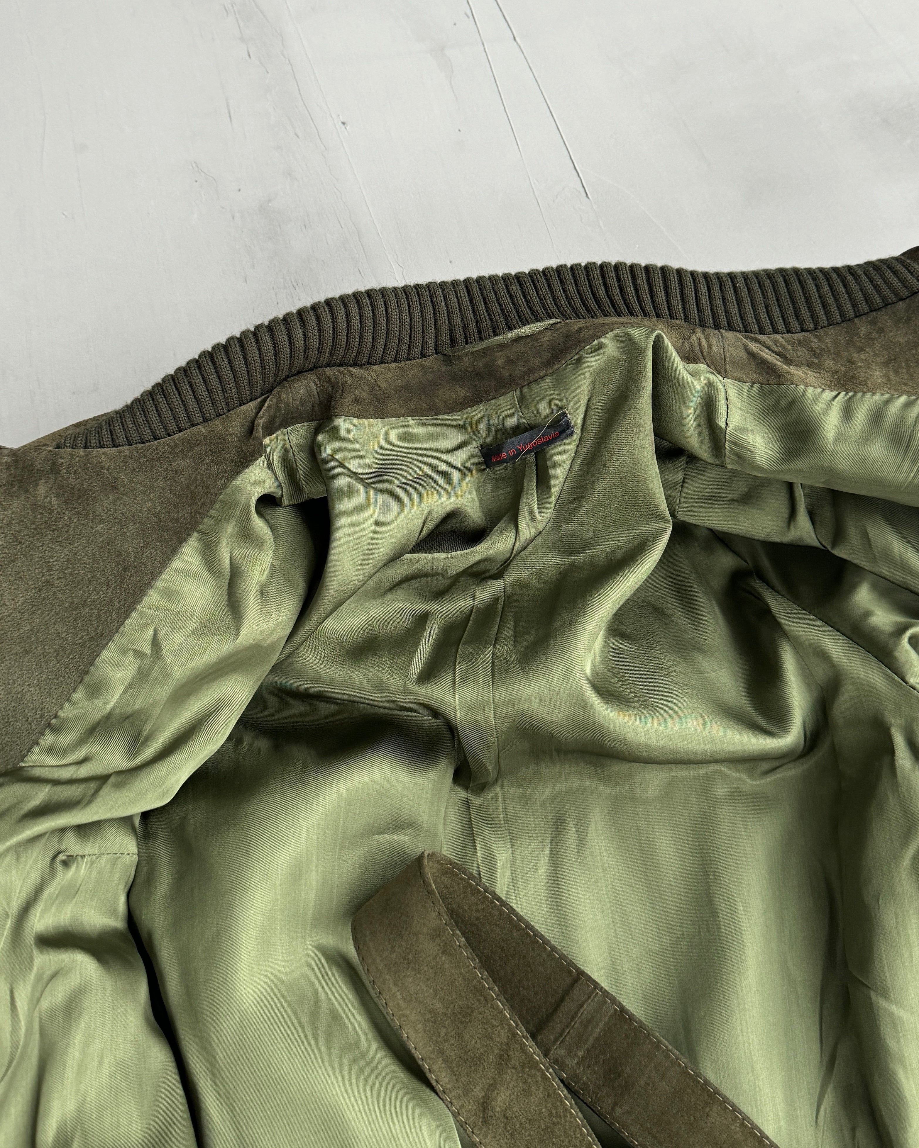 70'S SUEDE KNIT COLLAR LONG COAT