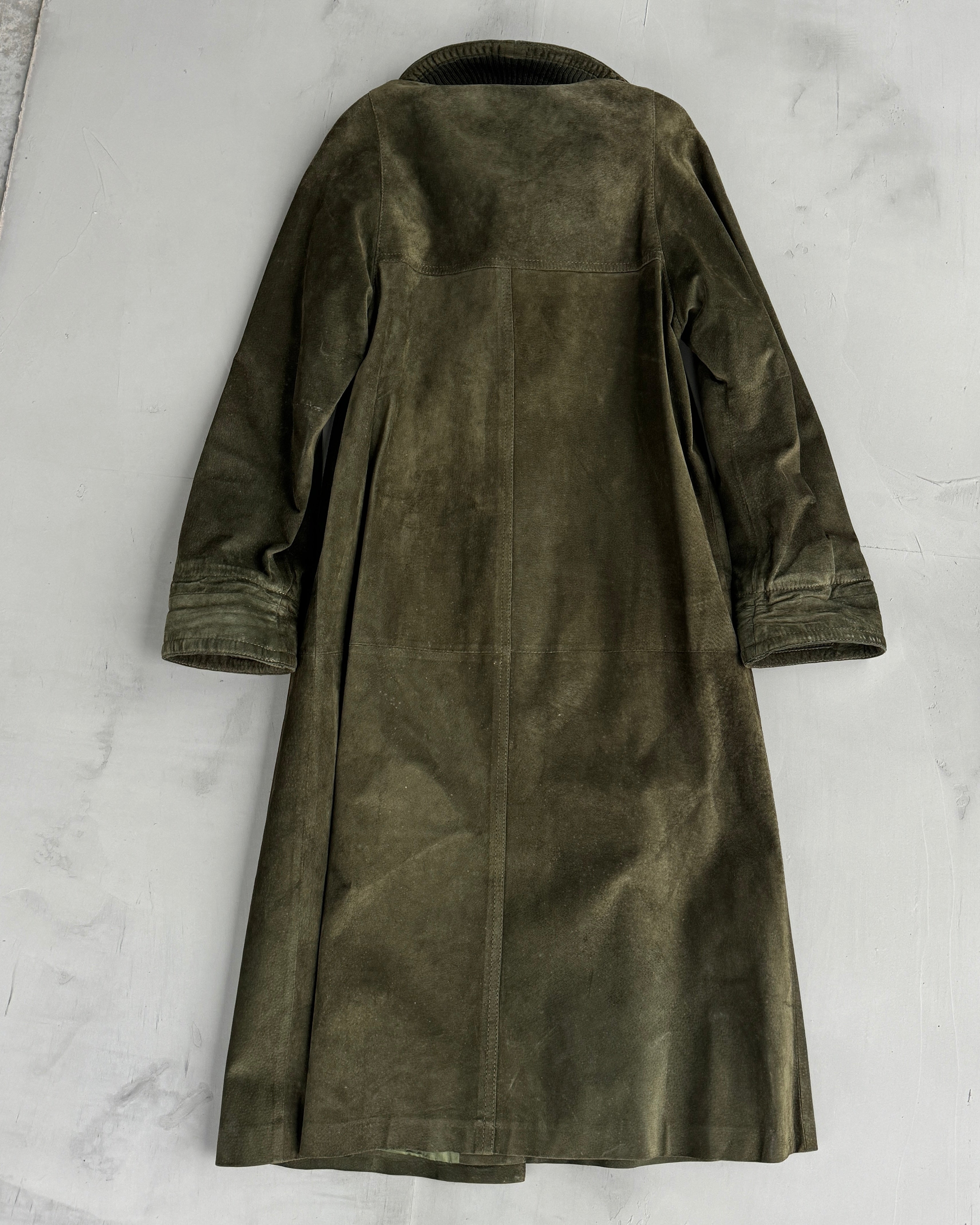70'S SUEDE KNIT COLLAR LONG COAT