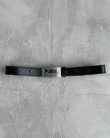 JEAN PAUL GAULTIER 'PUBLIC GAULTIER' METAL & LEATHER BELT - S