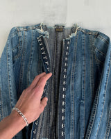 PLEIN SUD JEANS 2000'S DISTRESSED DENIM JACKET