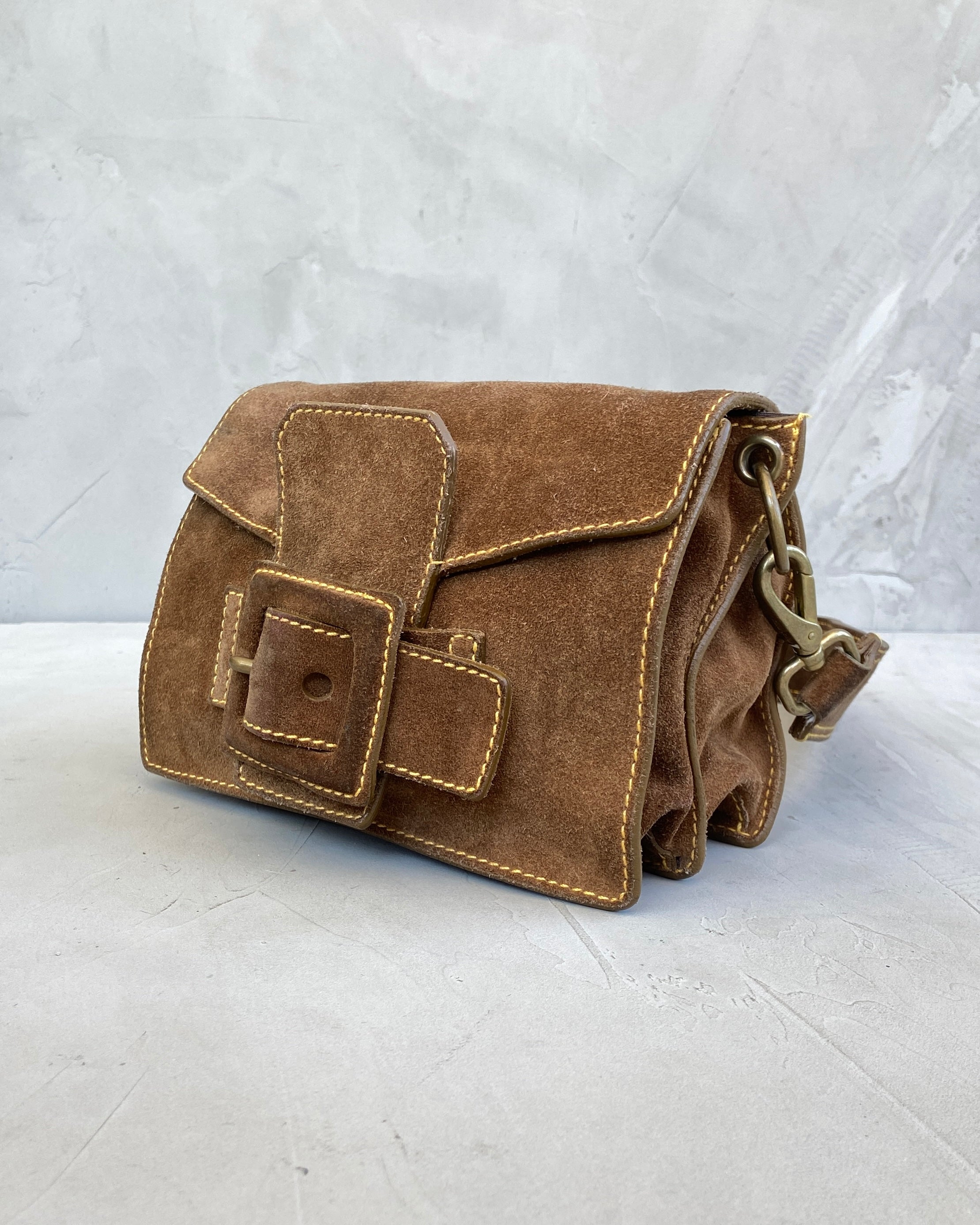 MIU MIU SUEDE LEATHER SIDE BAG