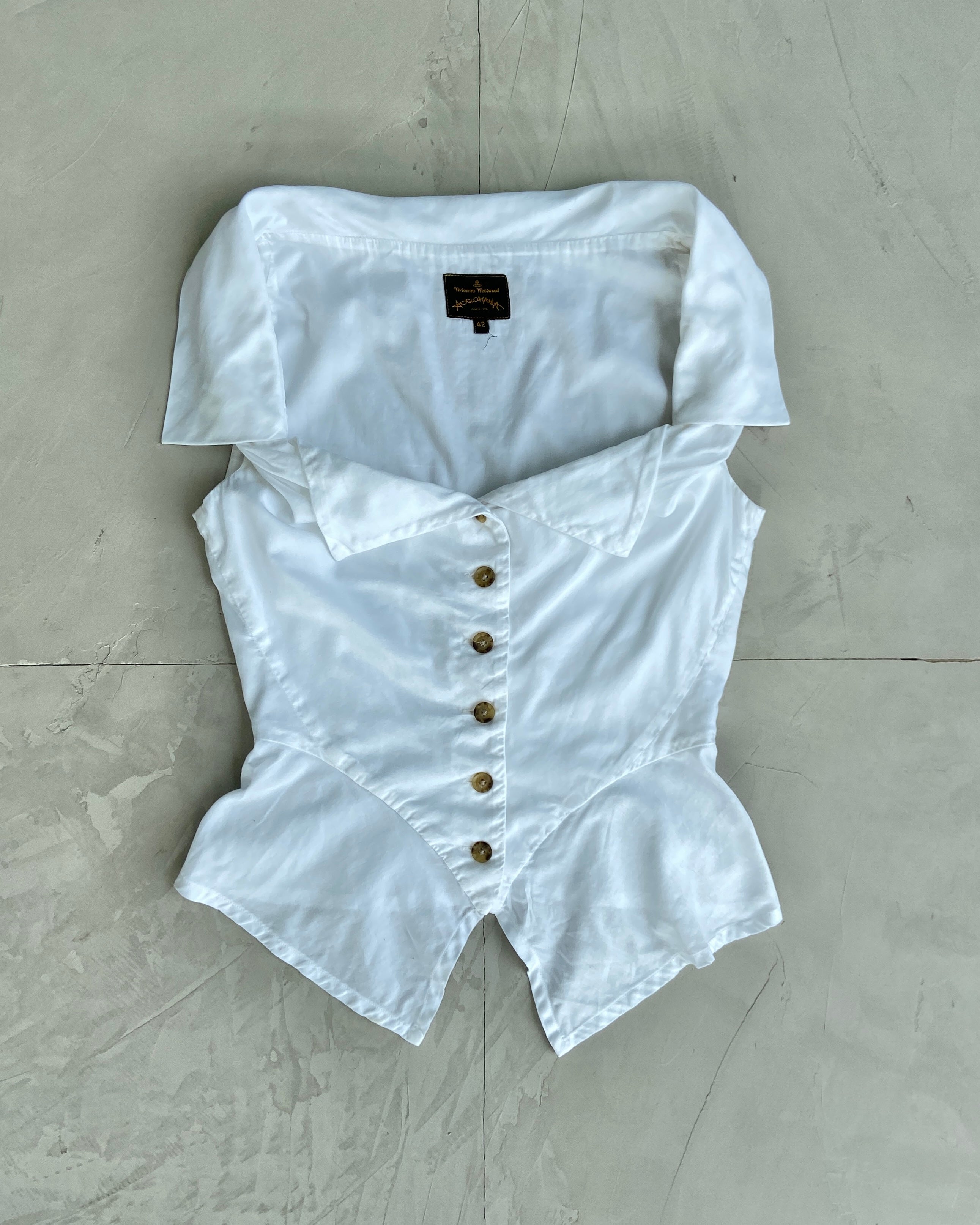 VIVIENNE WESTWOOD CORSET SHIRT TOP - UK 10