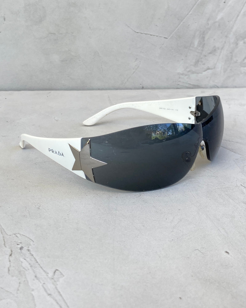 PRADA 2000'S WRAP AROUND STAR SUNGLASSES