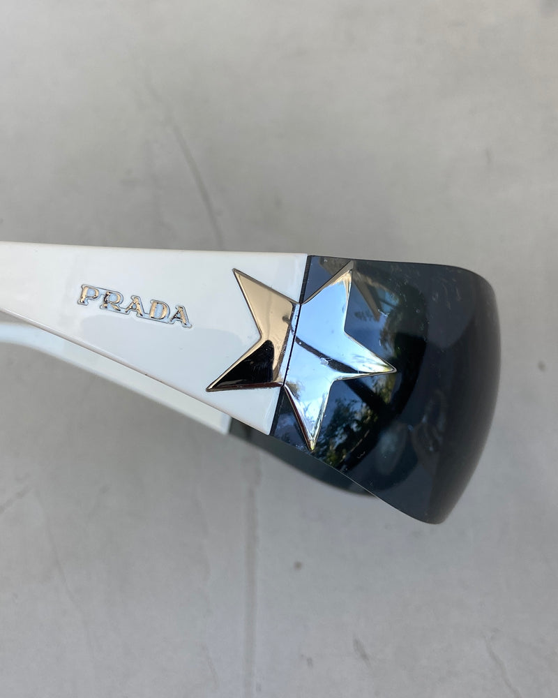 PRADA 2000'S WRAP AROUND STAR SUNGLASSES