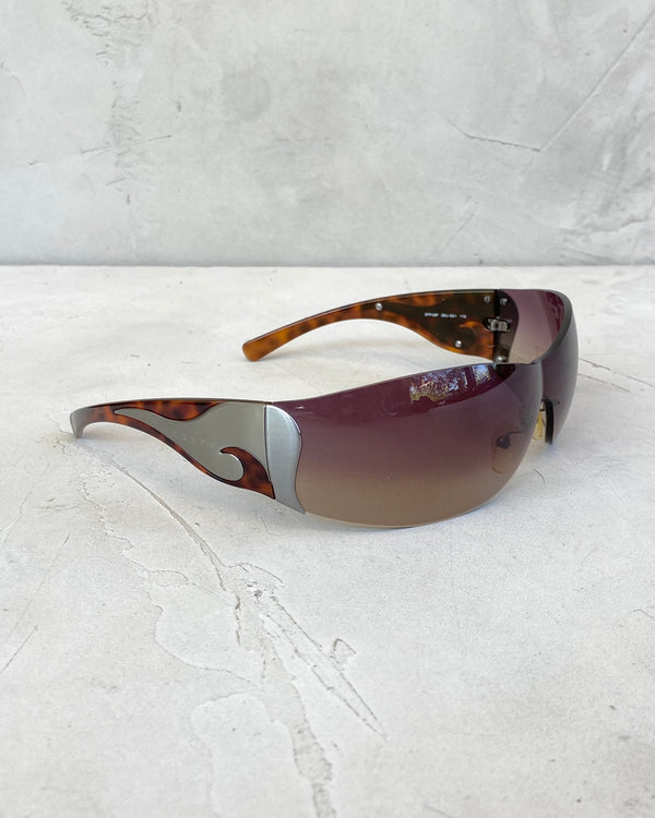 PRADA FW04 CHROME SWIRL SUNGLASSES