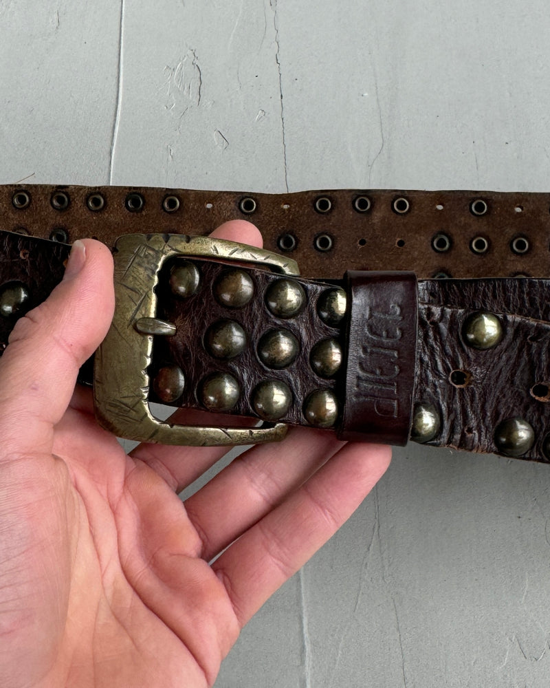 DIESEL STUDDED LEATHER BELT