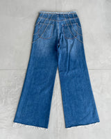 MISS SIXTY BEADED DENIM WIDE LEG JEANS - W27"