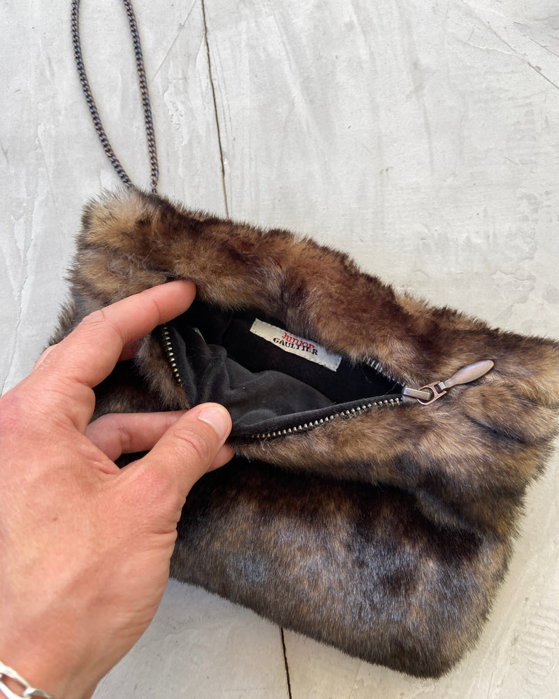 JUNIOR GAULTIER FAUX FUR 'ARM WARMER' BAG