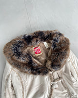 MISS SIXTY 2000'S FAUX FUR & SUEDE COAT - M