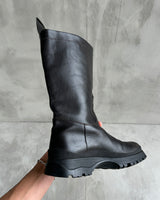 PRADA FW03 COMBAT LUG-SOLE BIKER BOOTS - UK 8