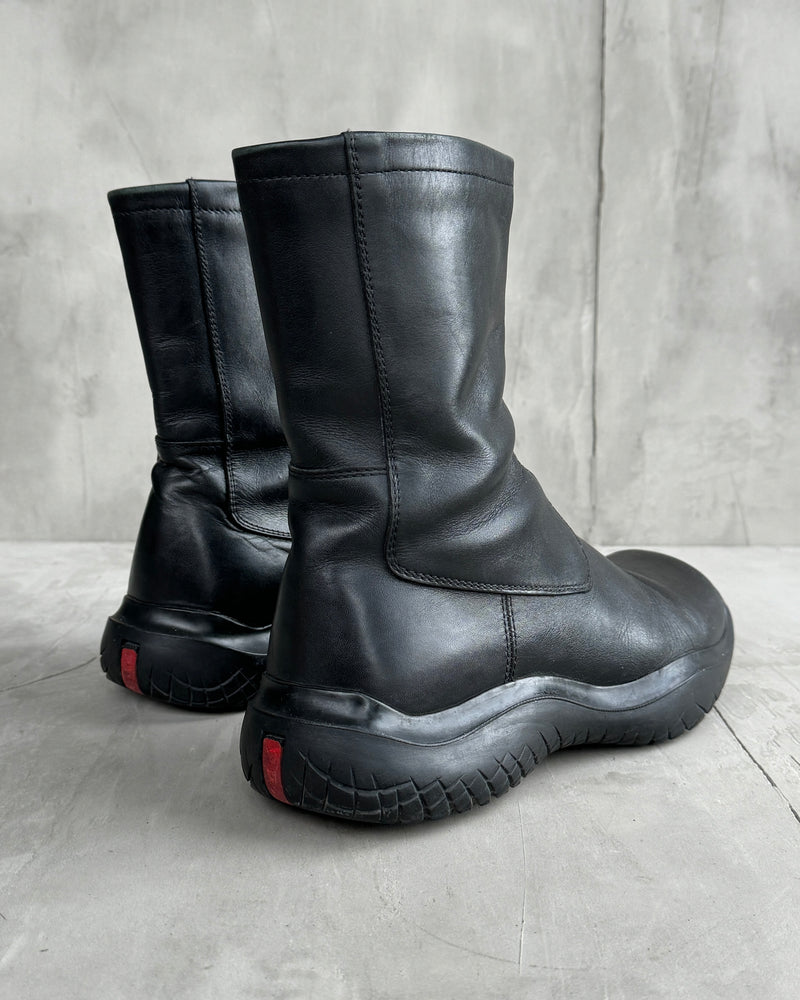 PRADA AW99 VIBRAM LEATHER BOOTS - EU 41 / UK 7.5