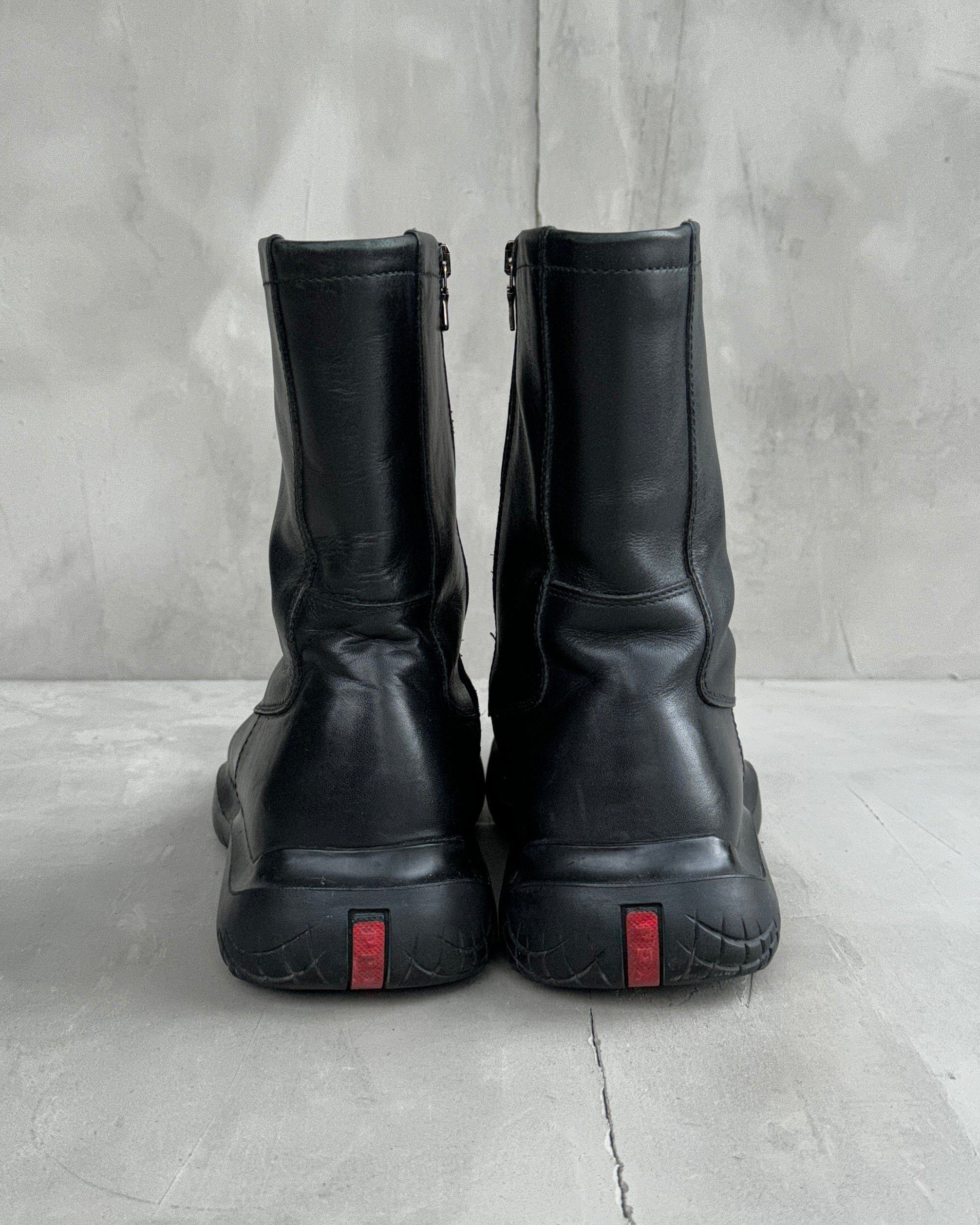PRADA AW99 VIBRAM LEATHER BOOTS - EU 41 / UK 7.5