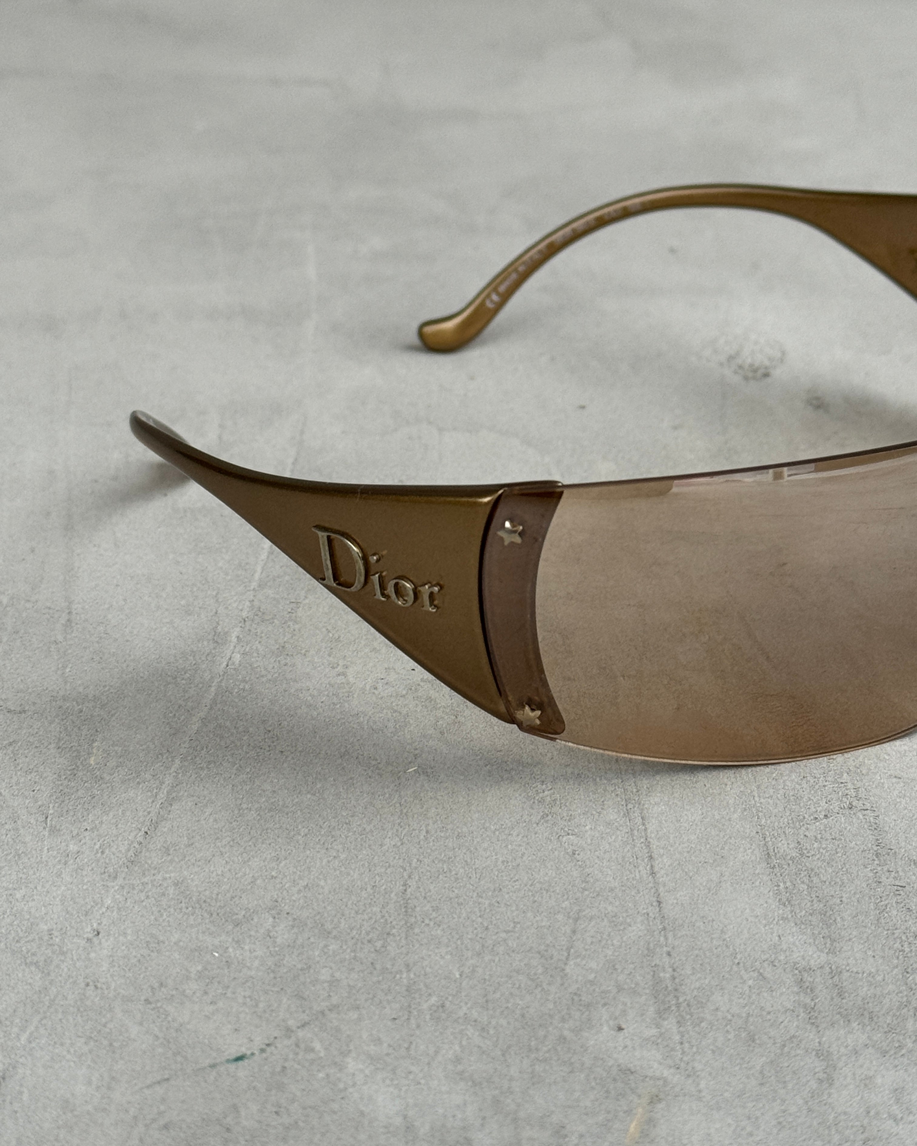 DIOR SKI 6 BROWN WRAP AROUND SUNGLASSES