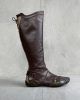 MARITHE FRANCOIS GIRBAUD MFG LEATHER LACE UP BOOTS - EU 40 / UK 7