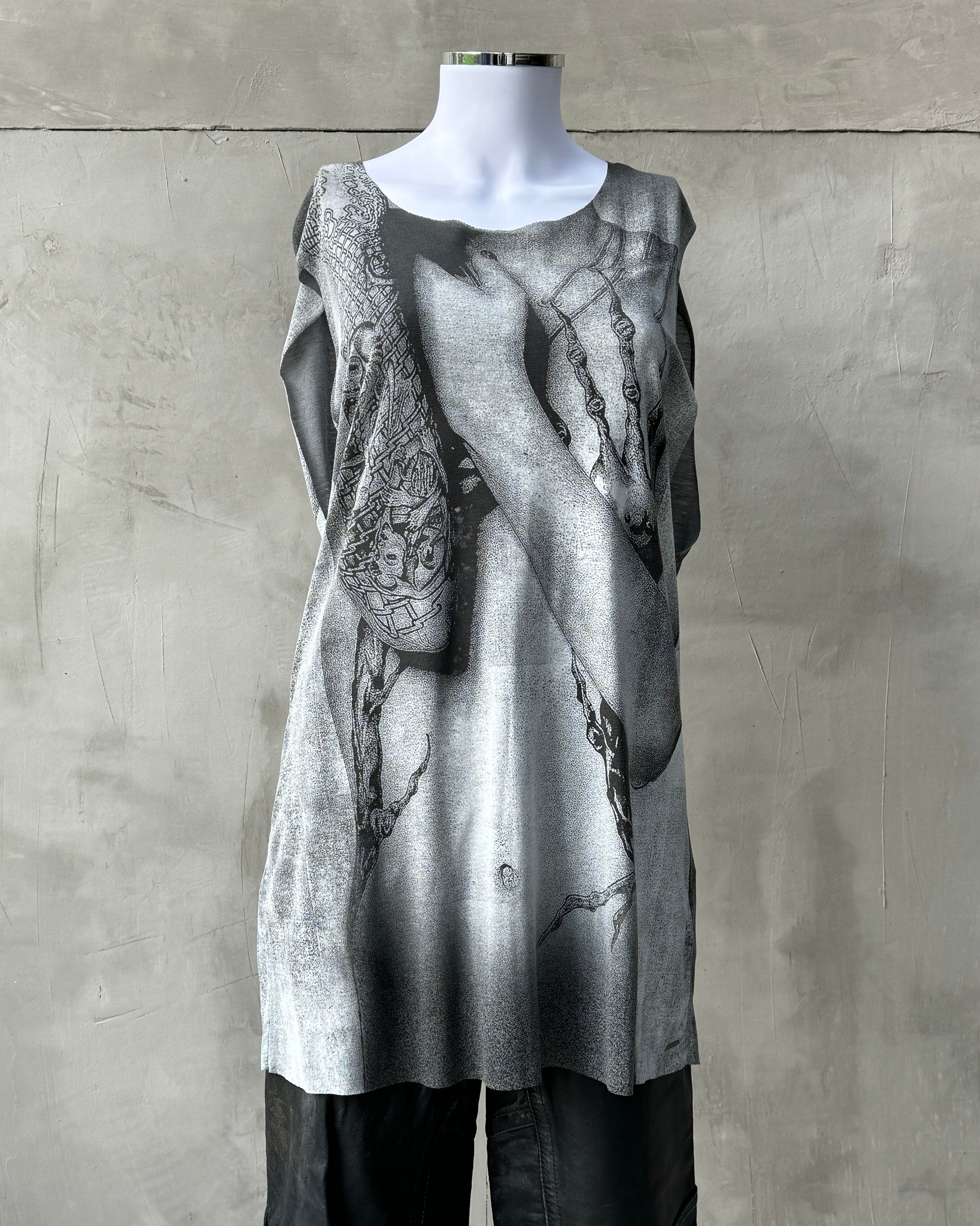 DIESEL 2000'S NAKED BODY PRINT VEST - L