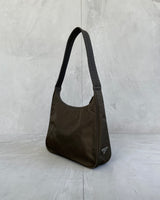 PRADA NYLON KHAKI SHOULDER BAG