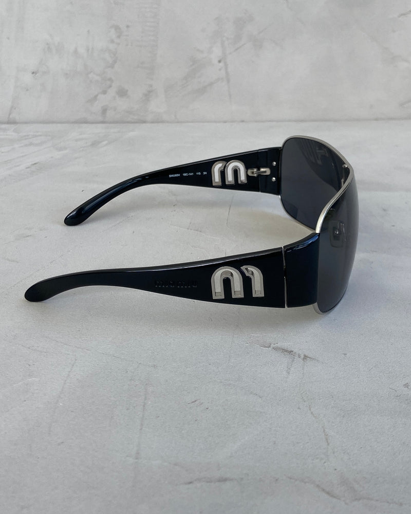 MIU MIU CUTOUT WRAP SUNGLASSES