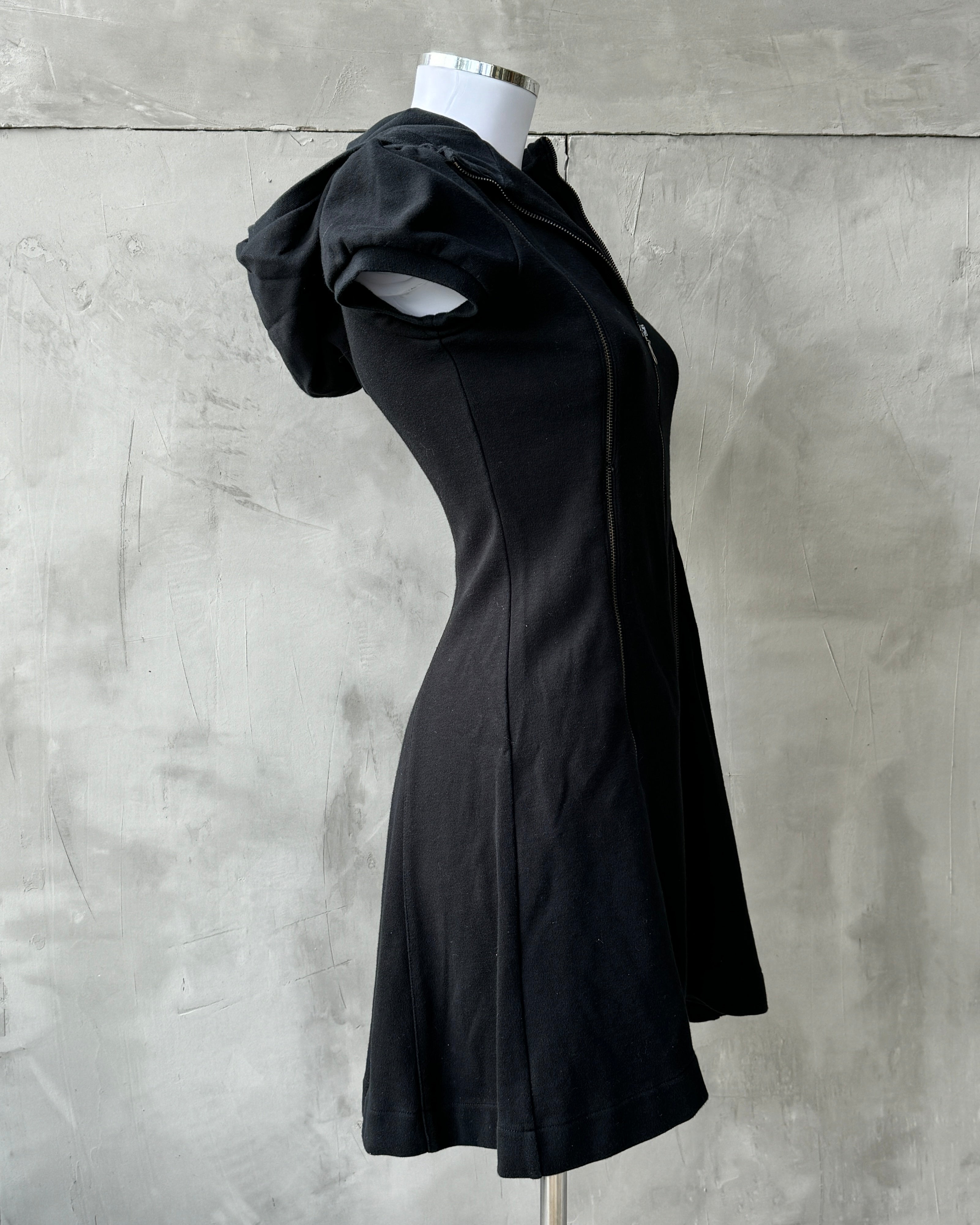 JUNIOR GAULTIER HOODED ZIPPER DRESS - S
