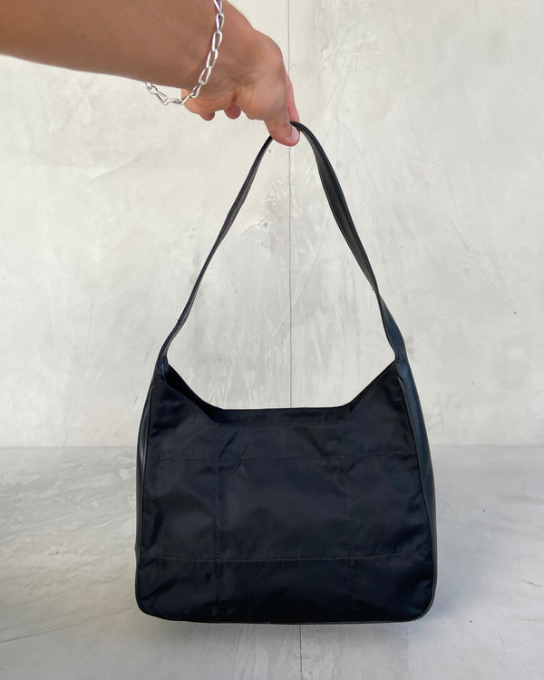 PRADA NYLON & LEATHER SHOULDER BAG