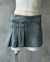 DIESEL DENIM PLEATED MINI SKIRT - S