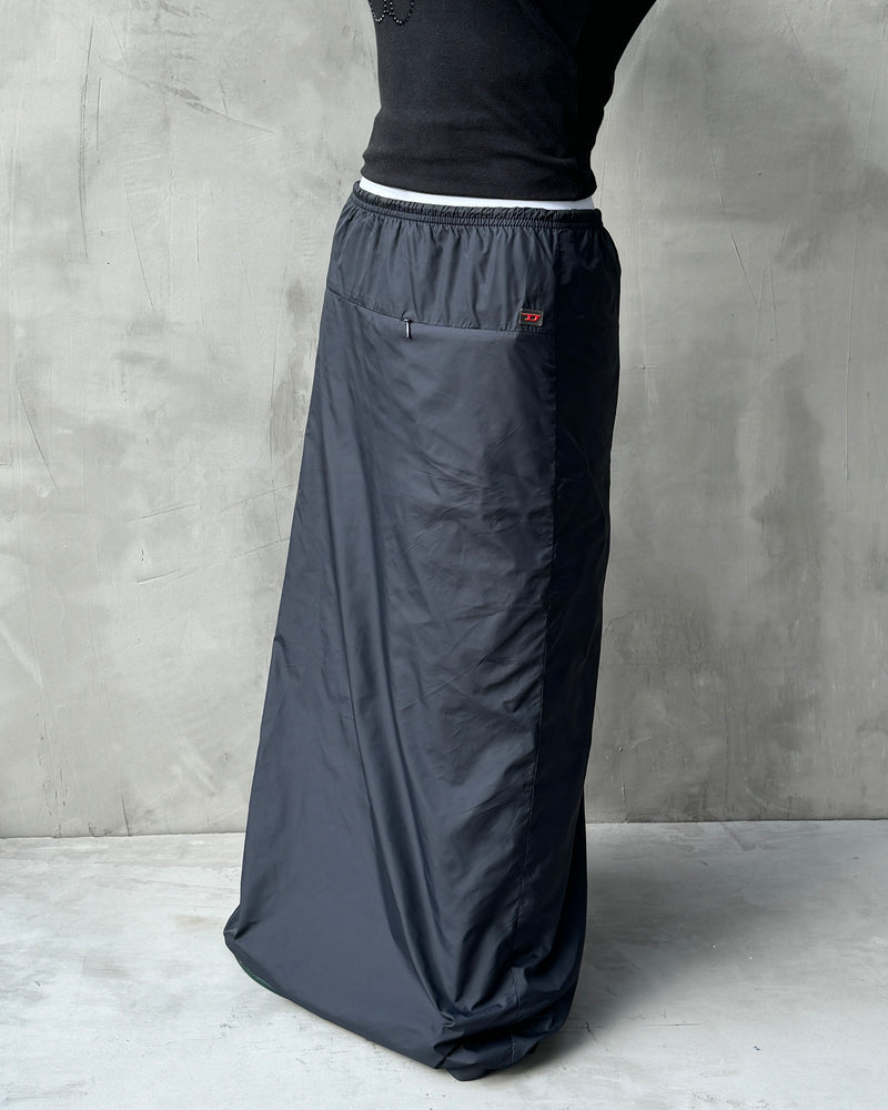 DIESEL NYLON MIDI SKIRT - XS