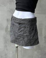 DIESEL 2000'S CARGO BELTED MINI SKIRT - M