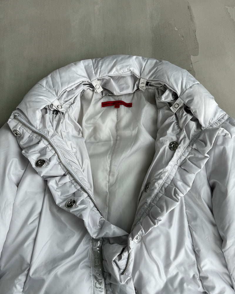 MARITHE FRANCOIS GIRBAUD MFG SILVER PUFFER JACKET - S