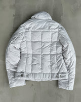 MARITHE FRANCOIS GIRBAUD MFG SILVER PUFFER JACKET - S