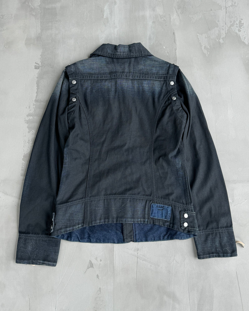 DIESEL 2-IN-1 DENIM JACKET & WAISTCOAT - M