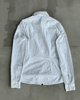 DOLCE AND GABBANA D&G DAGGER COLLAR WHITE SHIRT - S/M