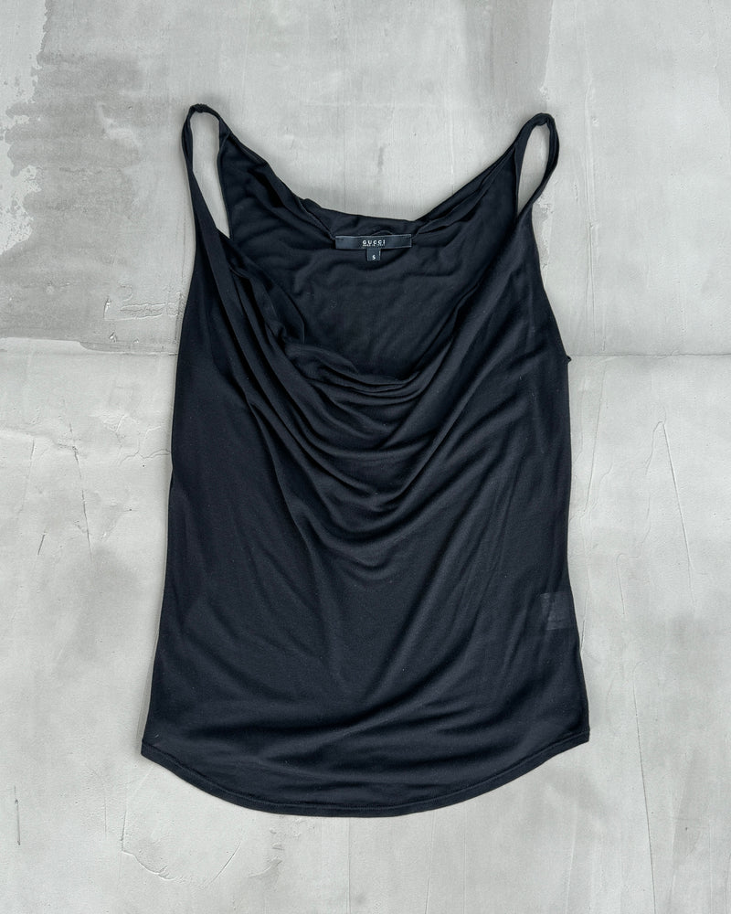 GUCCI TOM FORD COWL NECK BLACK TOP - S