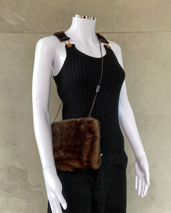 JUNIOR GAULTIER FAUX FUR 'ARM WARMER' BAG