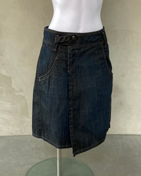 GAS 90'S DENIM WRAP SKIRT - S/M